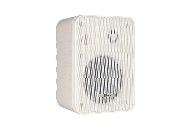 Alto-falante IP da uTech para ambientes internos, com microfone embutido para comunicação bidirecional — abre a página do produto