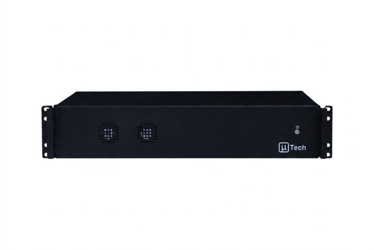 Servidor de comunicação PA/GA IP da uTech em formato rack — abre a página do produto